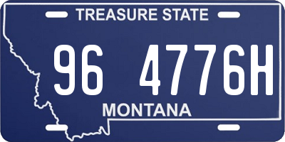 MT license plate 964776H
