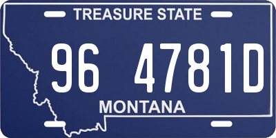 MT license plate 964781D