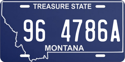 MT license plate 964786A