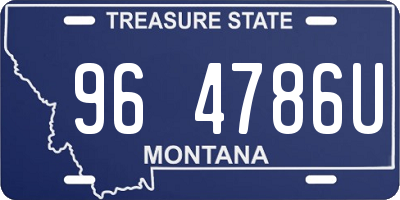 MT license plate 964786U