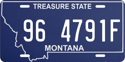 MT license plate 964791F