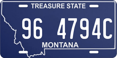 MT license plate 964794C