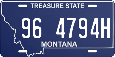 MT license plate 964794H