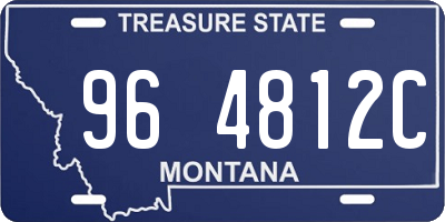 MT license plate 964812C