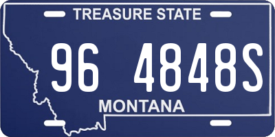 MT license plate 964848S