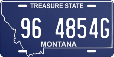 MT license plate 964854G