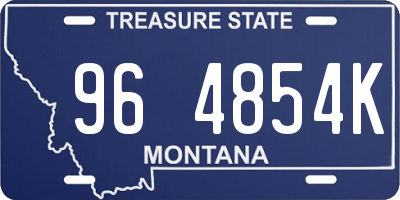 MT license plate 964854K
