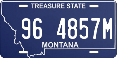 MT license plate 964857M