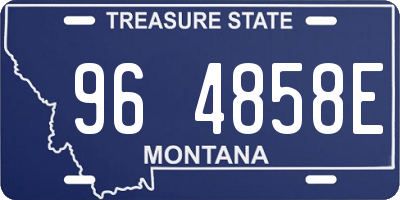 MT license plate 964858E