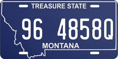 MT license plate 964858Q