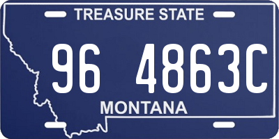 MT license plate 964863C