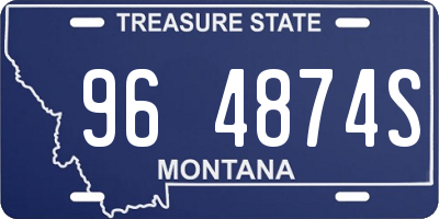 MT license plate 964874S