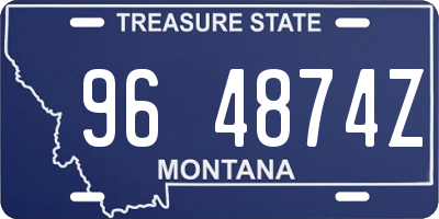 MT license plate 964874Z