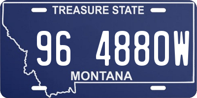 MT license plate 964880W