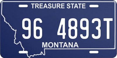 MT license plate 964893T