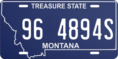 MT license plate 964894S