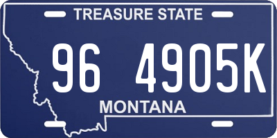 MT license plate 964905K