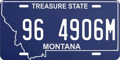 MT license plate 964906M