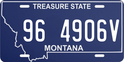 MT license plate 964906V