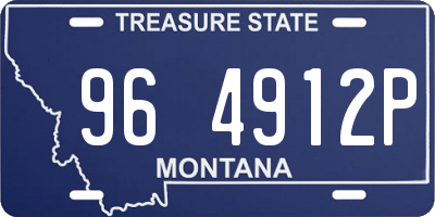 MT license plate 964912P