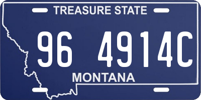 MT license plate 964914C