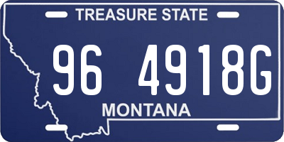 MT license plate 964918G