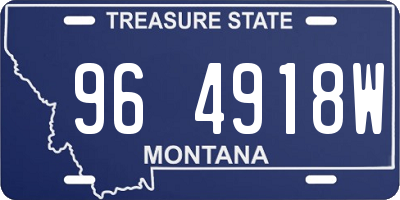 MT license plate 964918W