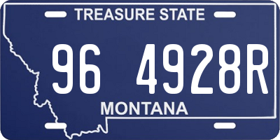 MT license plate 964928R