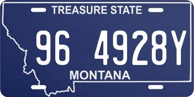 MT license plate 964928Y
