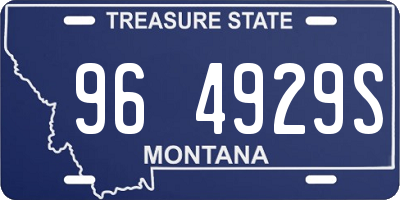 MT license plate 964929S