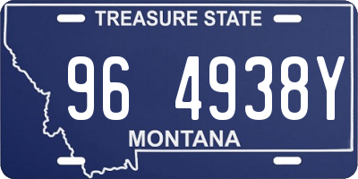 MT license plate 964938Y