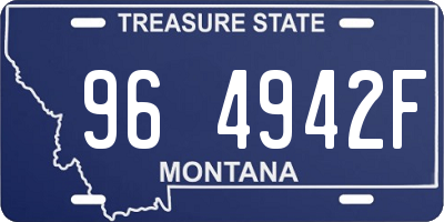 MT license plate 964942F