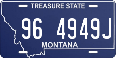 MT license plate 964949J