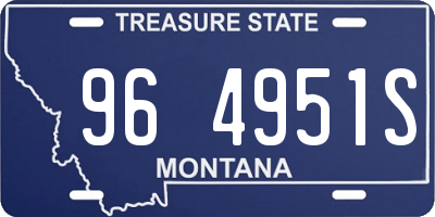 MT license plate 964951S