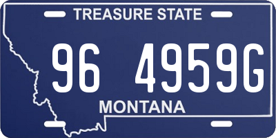 MT license plate 964959G