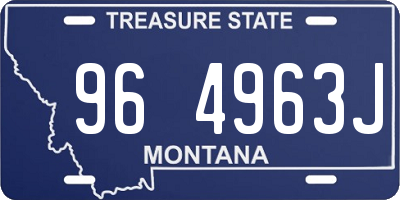 MT license plate 964963J