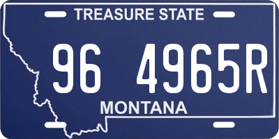 MT license plate 964965R