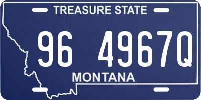MT license plate 964967Q