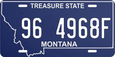 MT license plate 964968F