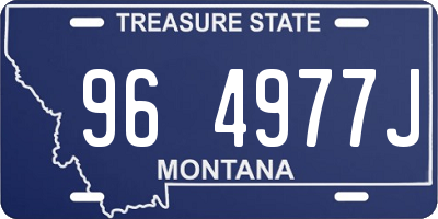 MT license plate 964977J