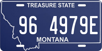 MT license plate 964979E
