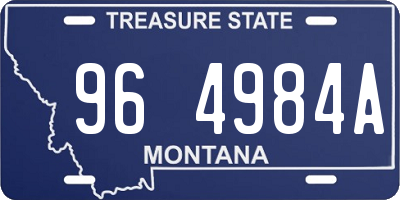 MT license plate 964984A