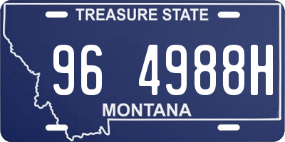 MT license plate 964988H