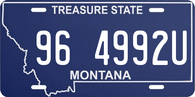 MT license plate 964992U