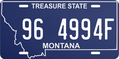 MT license plate 964994F