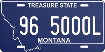 MT license plate 965000L