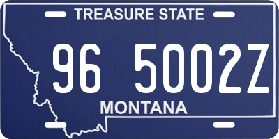 MT license plate 965002Z