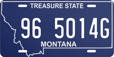MT license plate 965014G