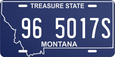 MT license plate 965017S