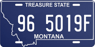 MT license plate 965019F